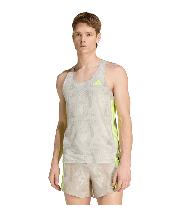adidas Adizero Labrum Singlet Canottiera Beige - beige
