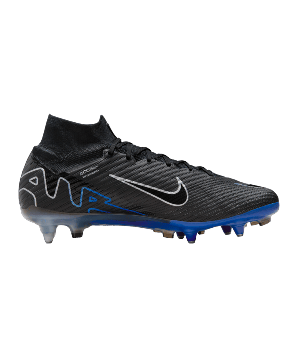 Nike Air Zoom Mercurial Superfly IX Elite SG-Pro AC Shadow Schwarz Silber Blau F040 - schwarz