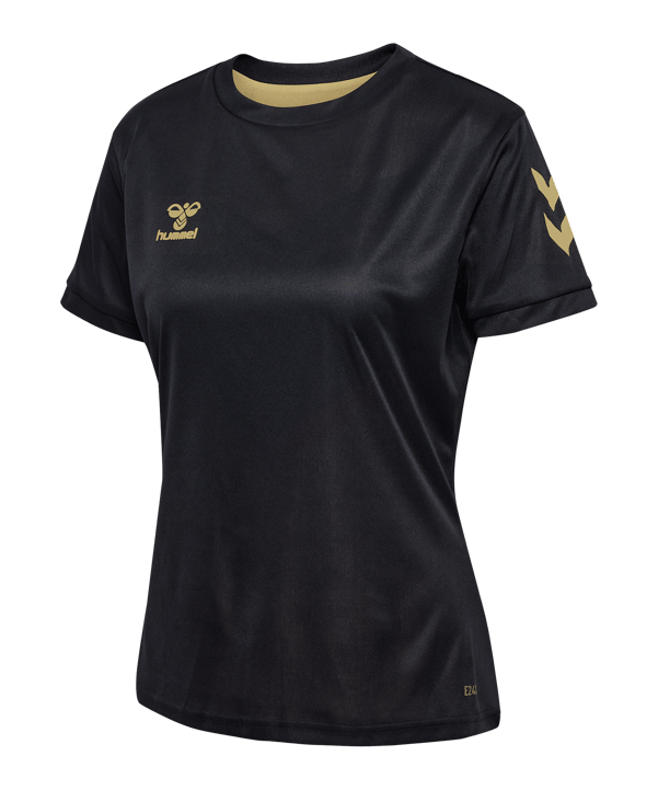Hummel E24C Reversible Poly T-Shirt Damen Schwarz F2128 - schwarz