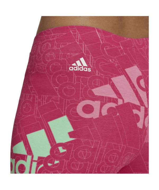 adidas Essentials Multi-Colored Logo Leggings Damen Pink - rosa