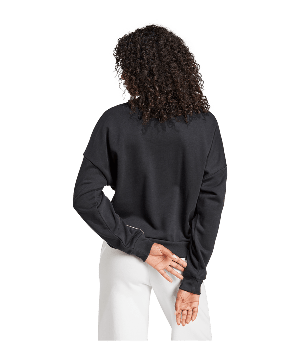 adidas Essentials 3 Stripes Sweatshirt Damen Schwarz - schwarz