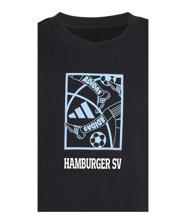 adidas Hamburger SV T-Shirt Kids Schwarz - schwarz