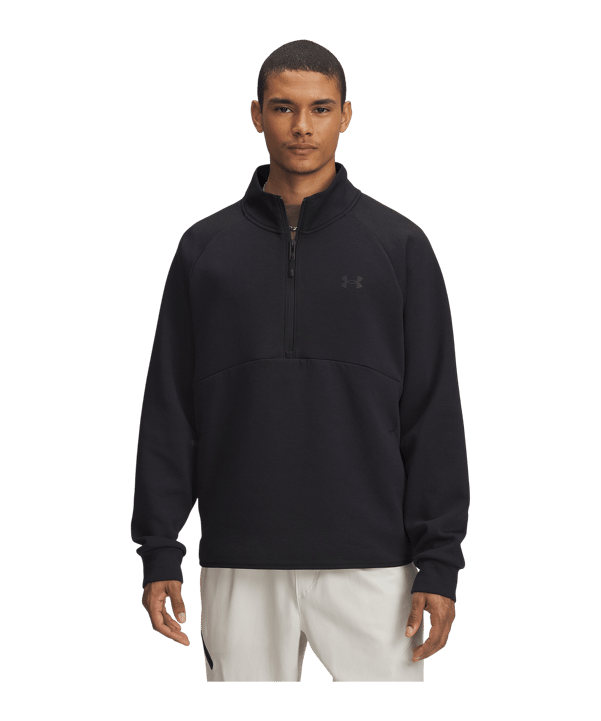 Under Armour Unstoppable Flc Half Zip Top Schwarz F001 - schwarz