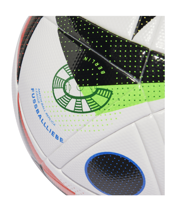 adidas Fussballliebe League EM 2024 Trainingsball Box Weiss Schwarz - weiss