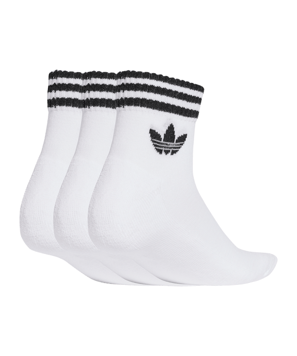 adidas 3 Stripes Ankle 3er Pack Socken Weiß - weiss