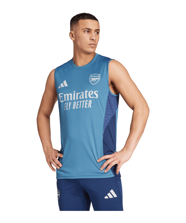 adidas FC Arsenal London Sleeveless Trainingsshirt Blau - blau