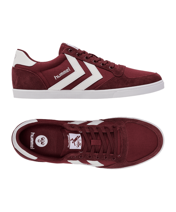 Hummel Slimmer Stadil Low Sneaker Rot F3661