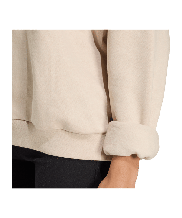 adidas 3 Stripes Studio Hoody Damen Beige - beige