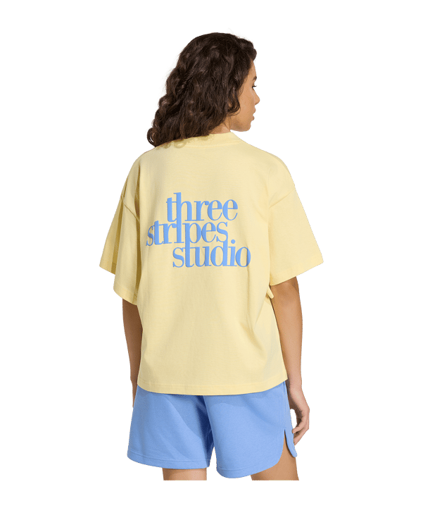 adidas 3 Stripes Studio T-Shirt Damen Gelb - gelb