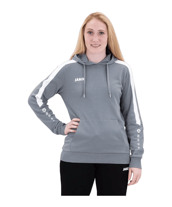 JAKO Power Hoody Dames Grijs K840 - grijs