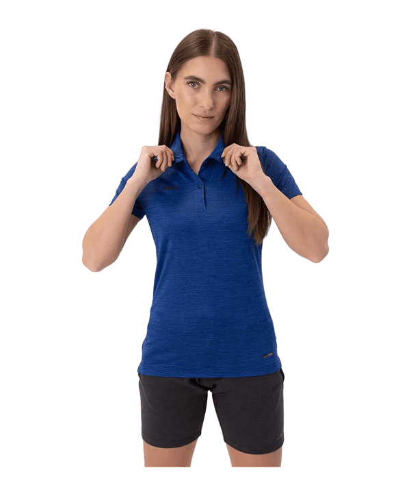 JAKO Premium Basics Poloshirt Damen Blau F04
