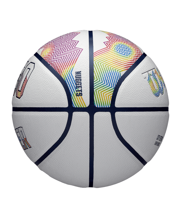 Wilson NBA Team City Collektor DEN NUG Ball 2024 Weiss - weiss
