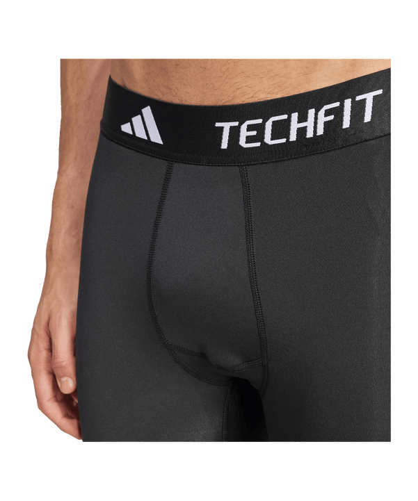 adidas Techfit 3-Stripes Tight Schwarz - schwarz