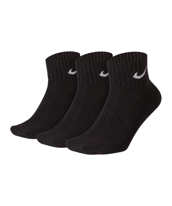 Nike Cushion Quarter Training Socken 3er Pack F001 - schwarz
