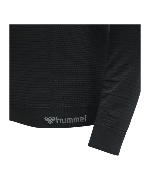 Hummel hmlstroke Seamless HalfZip Sweatshirt F2001 - schwarz