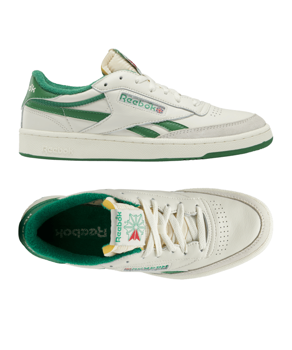 Reebok Club C Revenge Vintage Beige Weiss Grün - beige