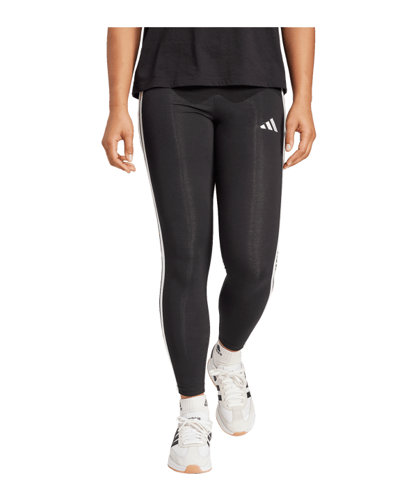 adidas Essentials 3S Cotton Leggings Schwarz - schwarz