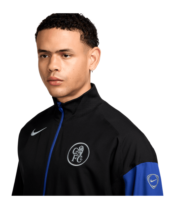 Nike FC Chelsea London Trainingsjacke Schwarz F011 - schwarz