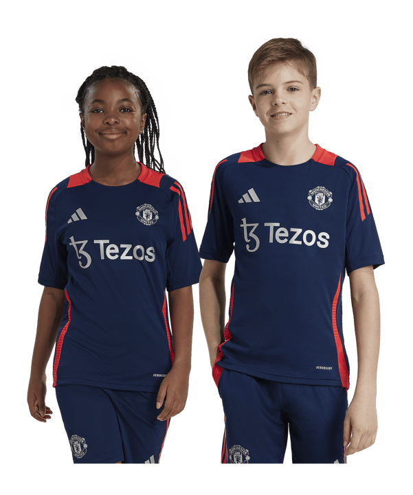 adidas Manchester United Trainingsshirt Kids Blau - blau