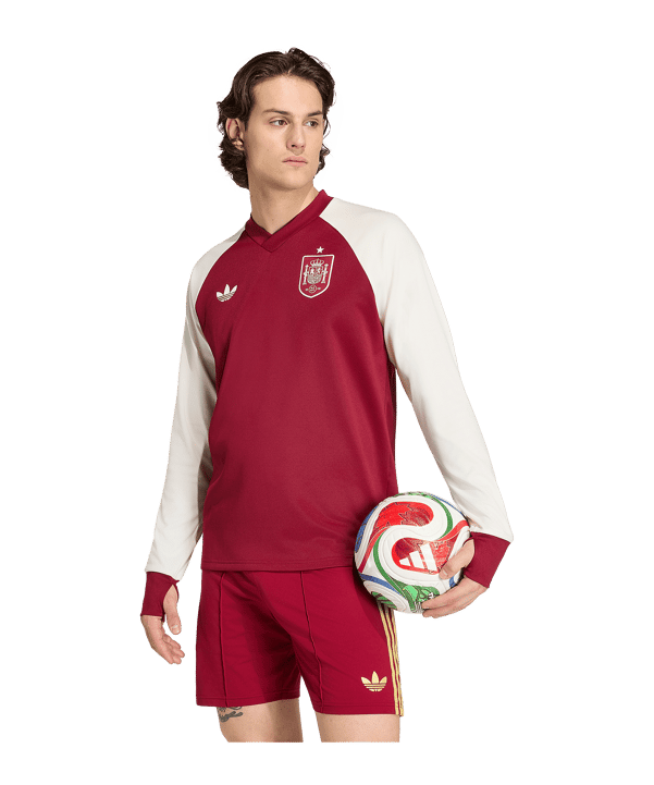 adidas FEF Spanien Prematch Sweatshirt WM 2026 Rot - rot