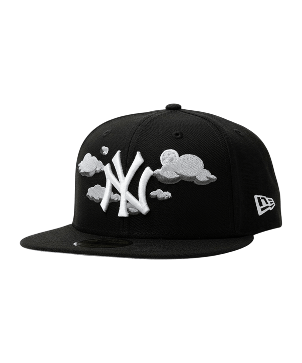 New Era MLB 59Fifty New York Yankees Nighttime Cap Schwarz - schwarz