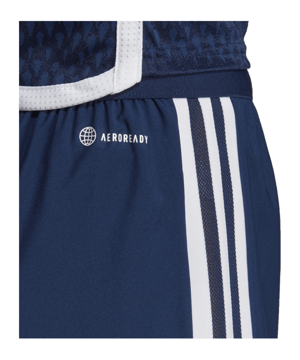 adidas Tiro 23 Competition Match Short Damen Blau Weiss - dunkelblau