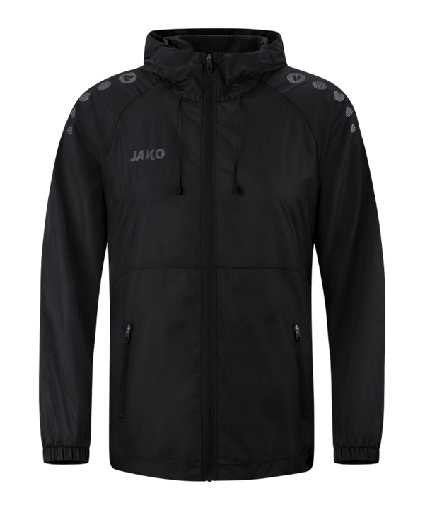 JAKO Flow Lightweight Jacke Kids Schwarz F800 - schwarz