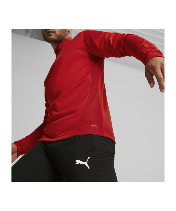 PUMA teamGOAL Training 1/4 Zip Sweatshirt Rot F01 - rot