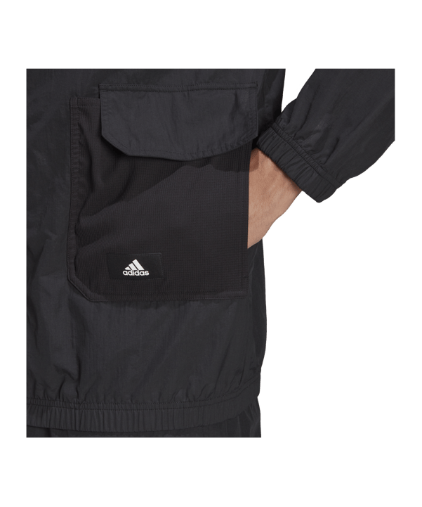 adidas Icons Cord Kapuzenjacke Schwarz Grau - schwarz