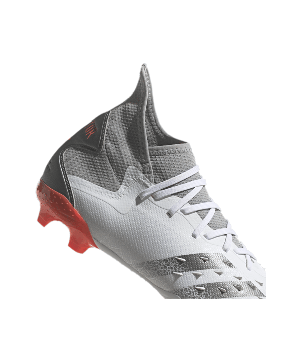 adidas Predator FREAK.2 FG White Spark Weiss Grau Rot - weiss