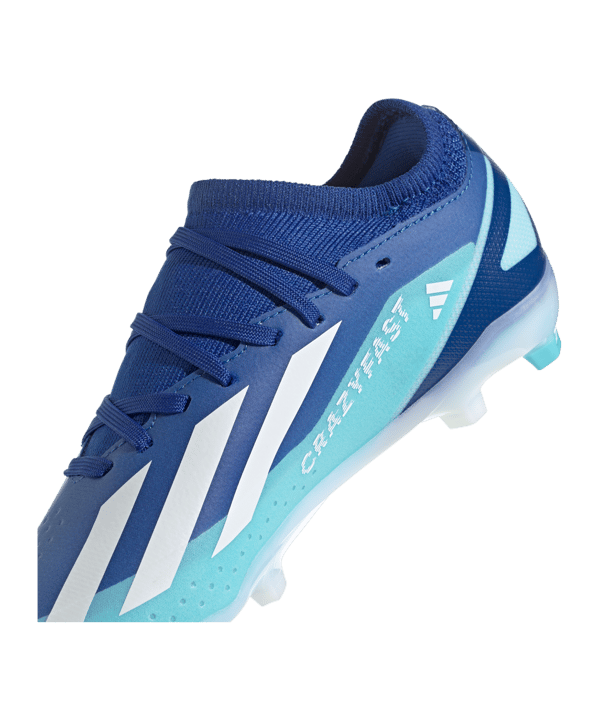 adidas X Crazyfast.3 FG Marinerush Kids Blau Weiss Orange - blau