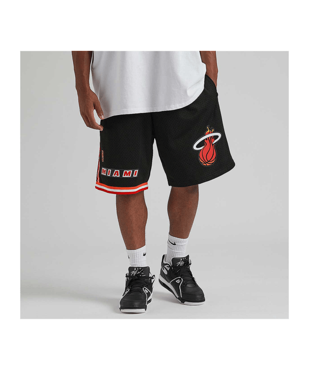 Mitchell and Ness NBA Miami Heat NBA Miami Heat Short Schwarz - schwarz