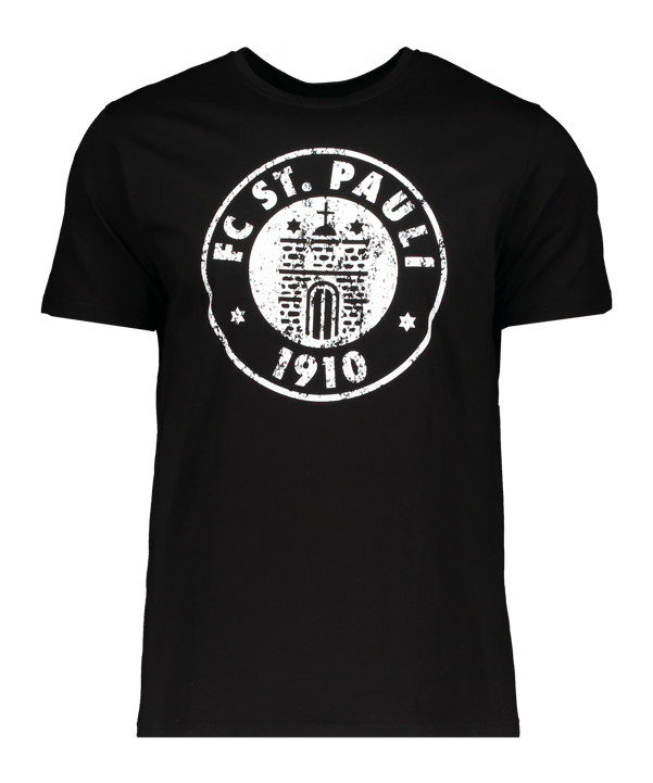 FC St. Pauli Logo T-Shirt Schwarz Weiss - schwarz