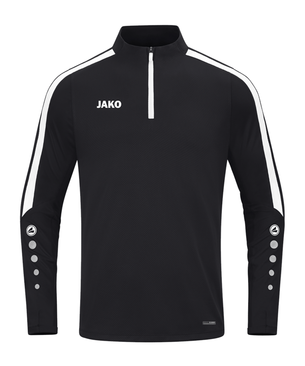 JAKO Power Sweatshirt Kids Schwarz Weiss F800 - schwarz