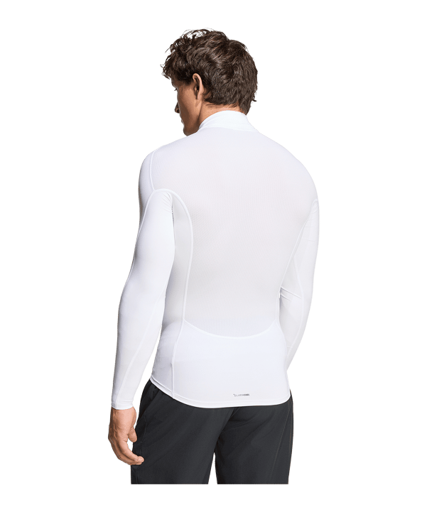 adidas Training Mockneck Manica Lunga Bianco - bianco