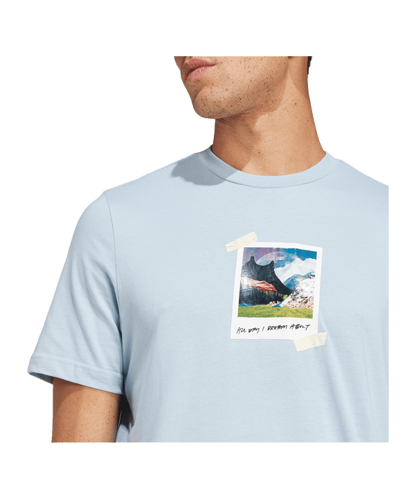 adidas All Day T-Shirt Blau - blau