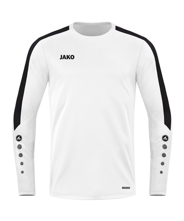 JAKO Power Sweatshirt Kids Weiss Schwarz F000 - weiss