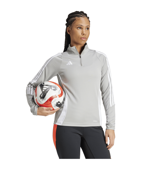 adidas Tiro 24 Trainingstop Damen Grau Weiss - grau