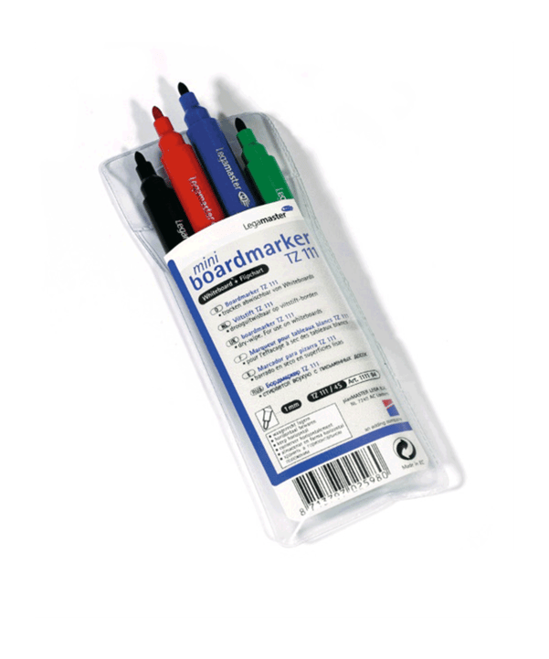 Cawila PRO Mini-Boardmarker TZ111 4er Set - mehrfarbig