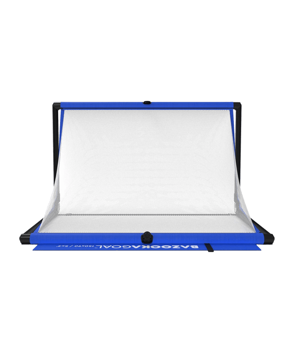 BAZOOKAGOAL PVC Teleskoptor | 150x90cm | Porta da calcio mini Blu - blu
