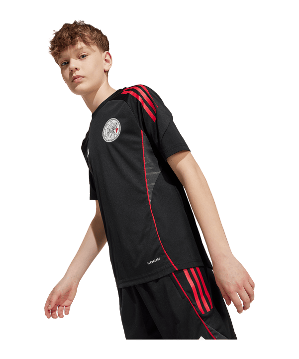 adidas Ajax Amsterdam Training T-Shirt Kids Schwarz - schwarz