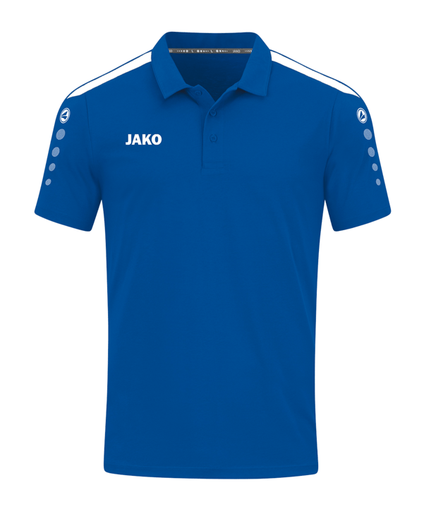 JAKO Power Poloshirt Kids Blau Weiss F400 - blau
