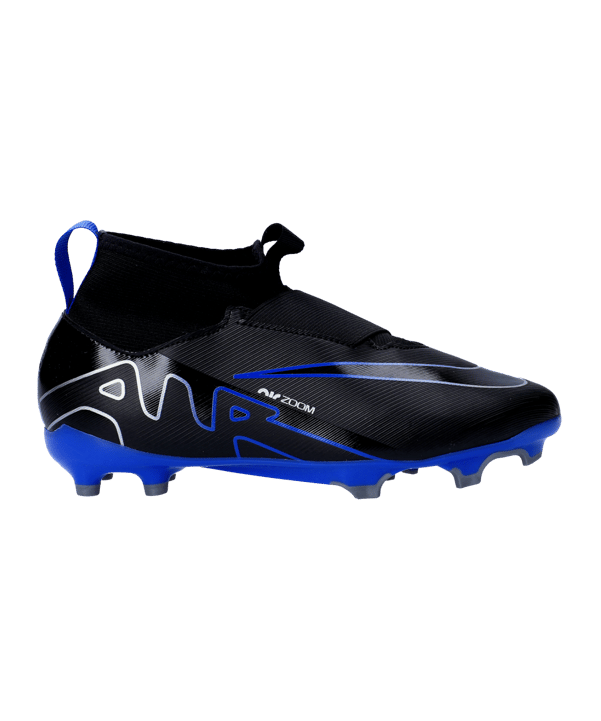 Nike Jr Air Zoom Mercurial Superfly IX Academy FG/MG Shadow Kids Schwarz Silber Blau F040 - schwarz