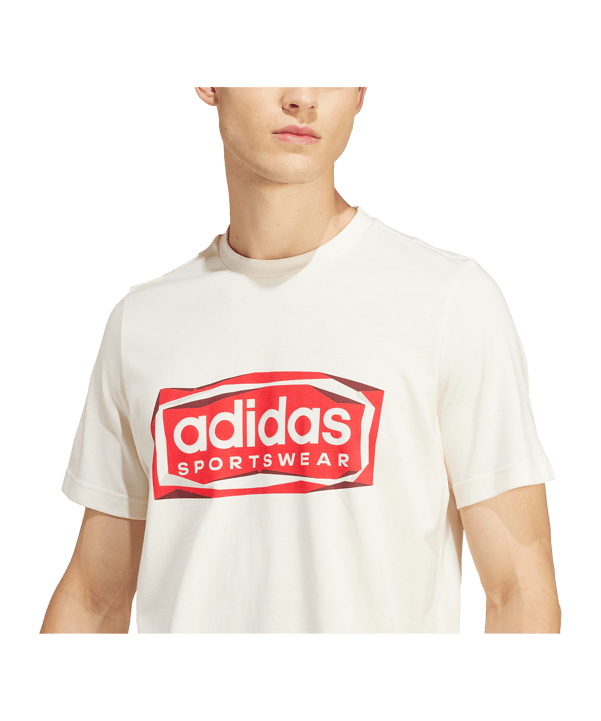 adidas Folded Graphic T-Shirt Weiß - weiss