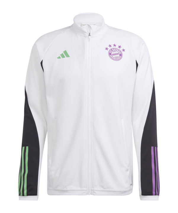 adidas FC Bayern München Trainingsjacke Weiss - weiss