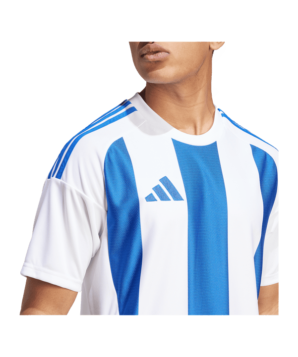 adidas Striped 24 Trikot Weiss Blau - weiss