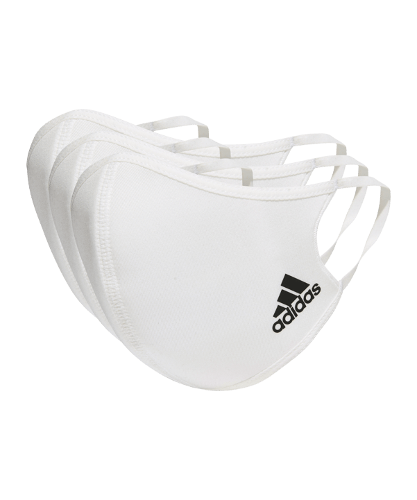 adidas Gesichtsmaske Gr.S 3er Set Weiss - weiss