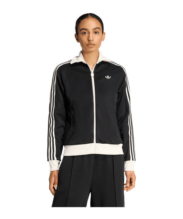 adidas Originals Classic Track Top Jacke Damen Schwarz - schwarz