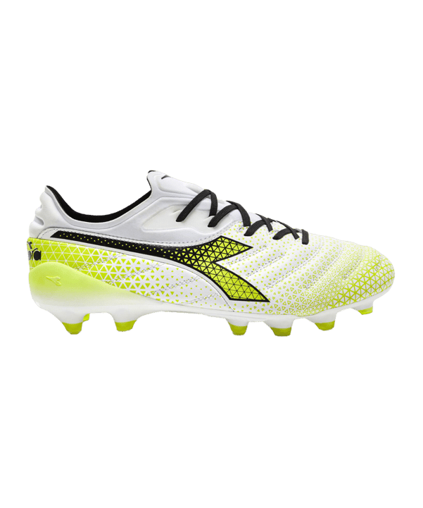 Diadora Brasil Elite Tech GR FG Weiss Schwarz Gelb FC5702 - weiss
