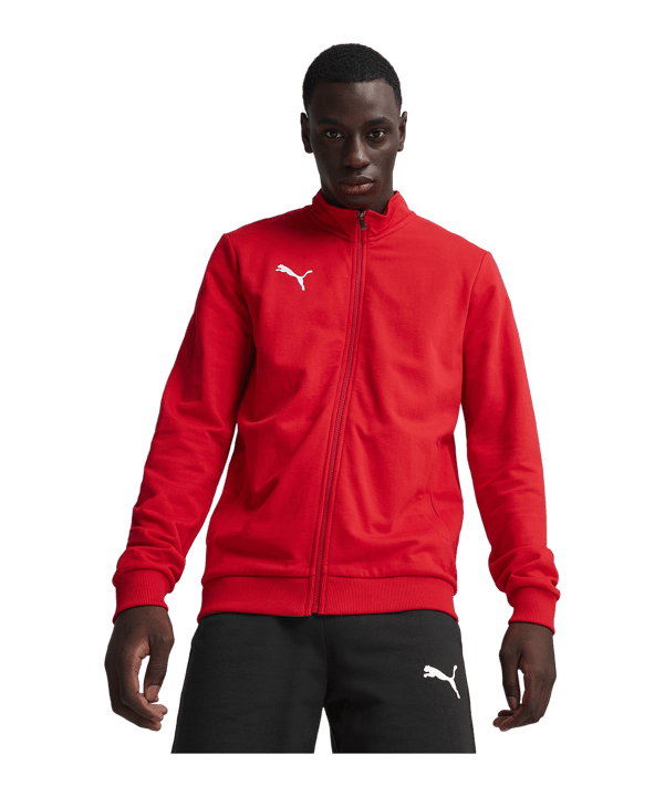 PUMA teamGOAL Casual Trainingsjacke Rot Weiss F01 - rot